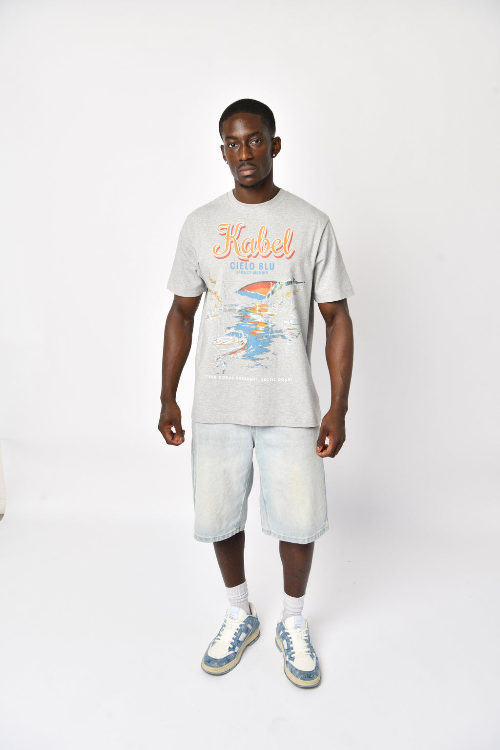 Cielo Blu Grey T-Shirt